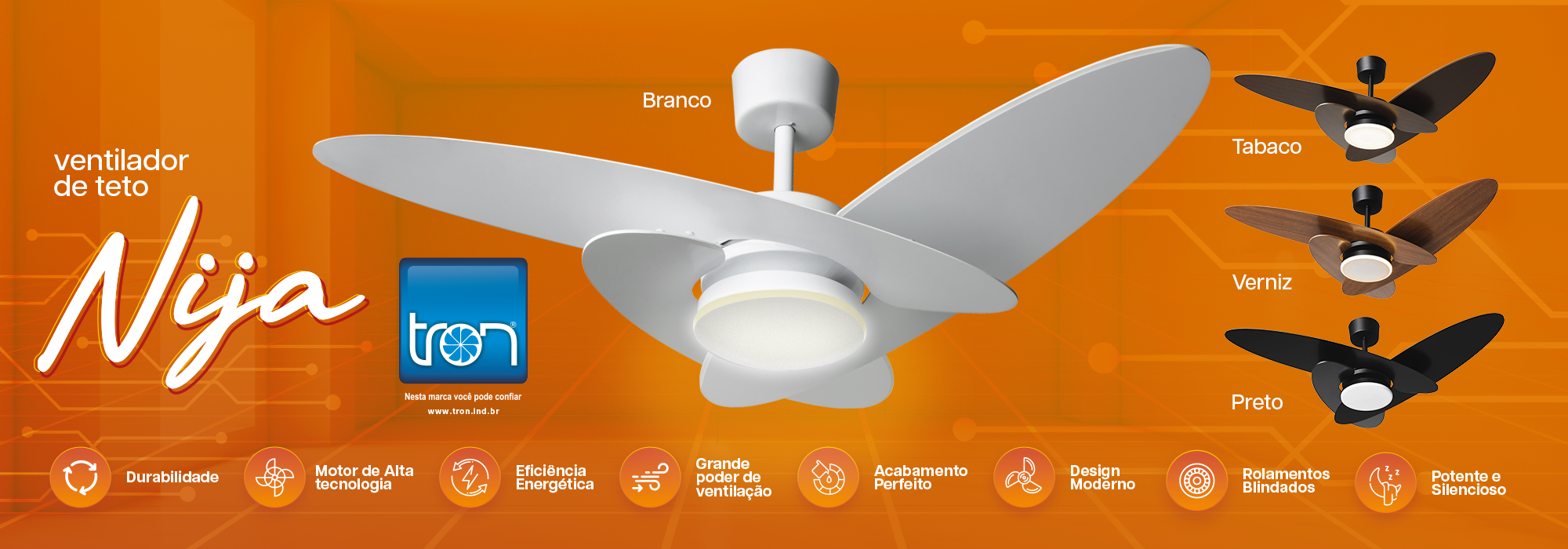 Ventilador Nija LED