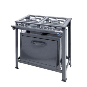 Fogão Industrial – 2 Bocas (1QS / 1QD) | Com Forno | Grafite