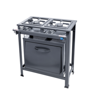 Fogão Industrial – 2 Bocas (2QS) | Com Forno | Grafite