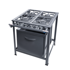 Fogão Industrial – 4 Bocas (2QS / 2QD) | Forno | Grafite
