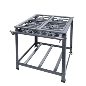 Fogão Industrial – 4 Bocas (2QS / 2QD) | Porta Panelas | Grafite