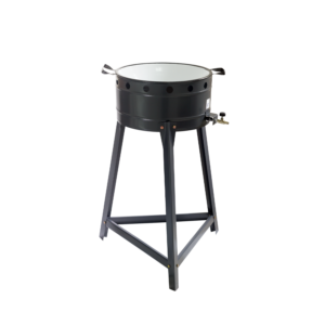 Fritadeira a Gás 40cm com Tacho Branco 16” | 1 Queimador 5 Chamas