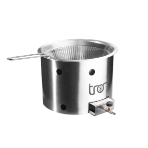 Fritadeira a Gás de Mesa com Peneira e Tubo em Aço Inox