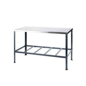 Mesa de Serviço 1500x700mm | Tampo Inox 430 | Estrutura Aço Galvanizado
