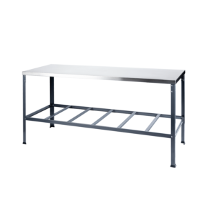 Mesa de Serviço 1900x700mm | Tampo Inox 430 | Estrutura Aço Galvanizado